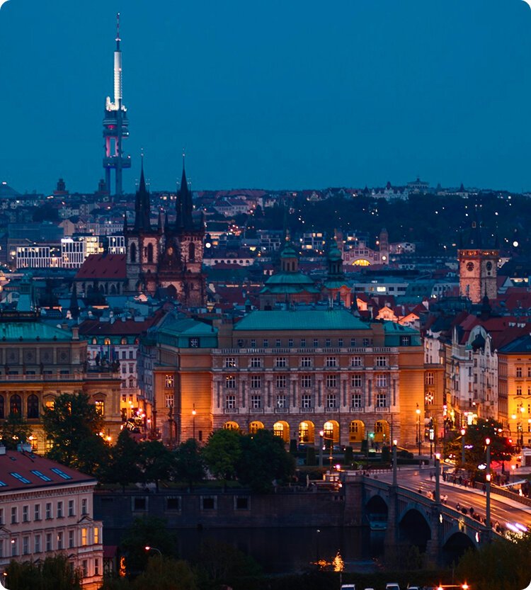 widok pragi - symbol wysyłki do czech