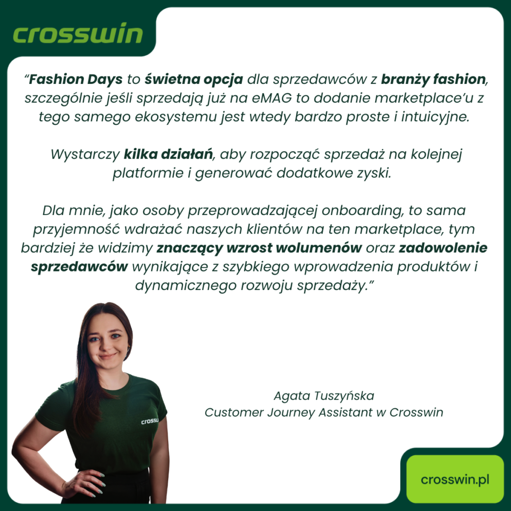 Fashion Days - opinia eksperta crosswin